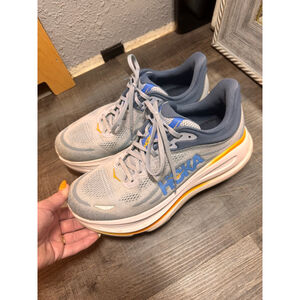 Women's Hoka Bondi X-Wide Athletic Shoes Size 10.5 Gray Blue